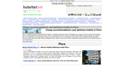 Desktop Screenshot of pecs.hoteltelnet.hu
